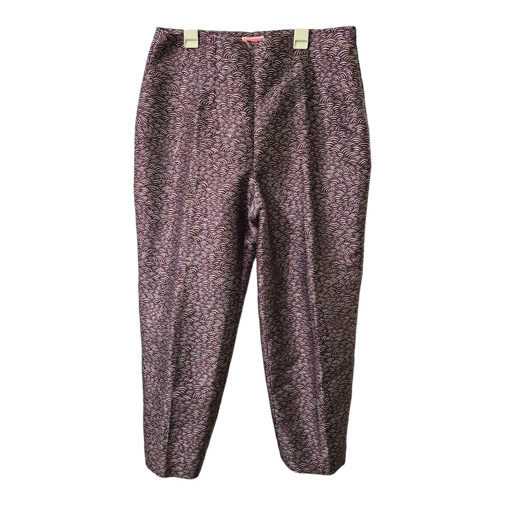 KATE SPADE New York Womens 10 Jacquard PANTS Cropped Party Bubbles Design‎ $398 - Picture 2 of 8